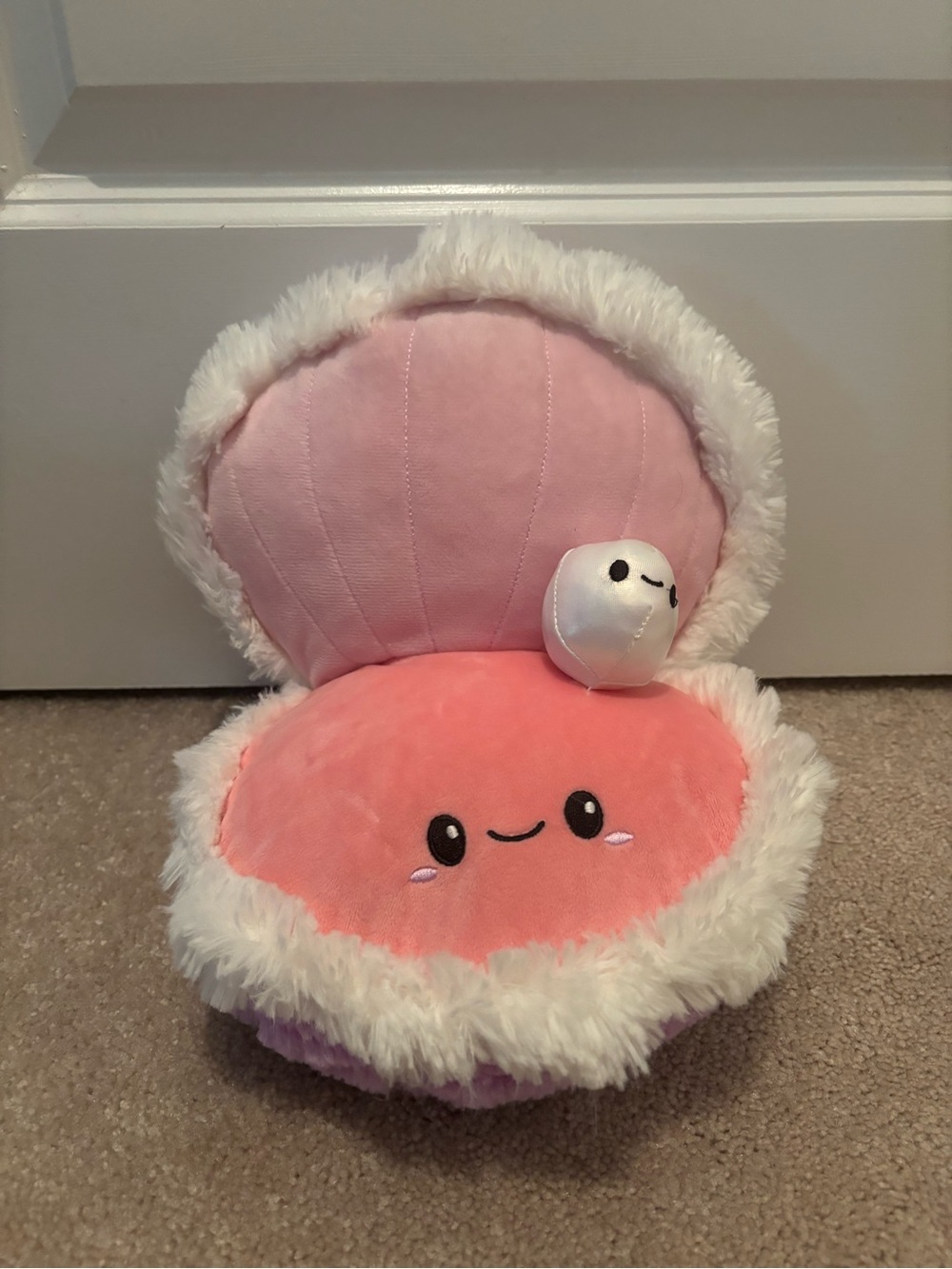 Squishable Clam Plush Pink Pearl Shell Stuffed Toy - Cute Kids Plush 8” SOHO NYC